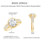 Rosec Jewels-Lab Grown Diamond Circle Engagement Ring With Rope Frame