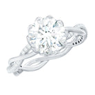 Rosec Jewels-Round Cut Lab Grown Diamond Unique Engagement Ring