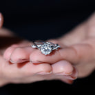 Rosec Jewels-Round Cut Lab Grown Diamond Unique Engagement Ring