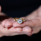 Rosec Jewels-Round Cut Lab Grown Diamond Unique Engagement Ring