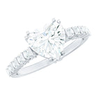 Rosec Jewels-Certified 8 MM Lab Grown Diamond Heart Engagement Ring for Her