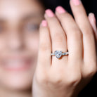 Rosec Jewels-Certified 8 MM Lab Grown Diamond Heart Engagement Ring for Her