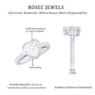 Rosec Jewels-Bezel Set Brilliant Cut Lab Created Diamond Heart Engagement Ring For Women