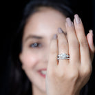 Certified Lab Created Diamond Marriage Ring Set Lab - ( EF-VS ) - Rosec Jewels