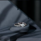 Certified Lab Created Diamond Marriage Ring Set Lab - ( EF-VS ) - Rosec Jewels