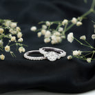 Certified Lab Created Diamond Marriage Ring Set Lab - ( EF-VS ) - Rosec Jewels