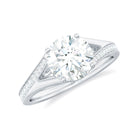 Rosec Jewels-4 Prong Lab Grown Diamond Solitaire Engagement Ring with Split Shank