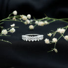 Rosec Jewels-Brilliant Cut Oval Diamond Semi Eternity Ring for Women