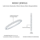Round Cut Lab Grown Diamond Stackable Eternity Ring Lab - ( EF-VS ) - Rosec Jewels