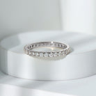 Round Cut Lab Grown Diamond Stackable Eternity Ring Lab - ( EF-VS ) - Rosec Jewels