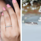 Round Cut Lab Grown Diamond Stackable Eternity Ring Lab - ( EF-VS ) - Rosec Jewels