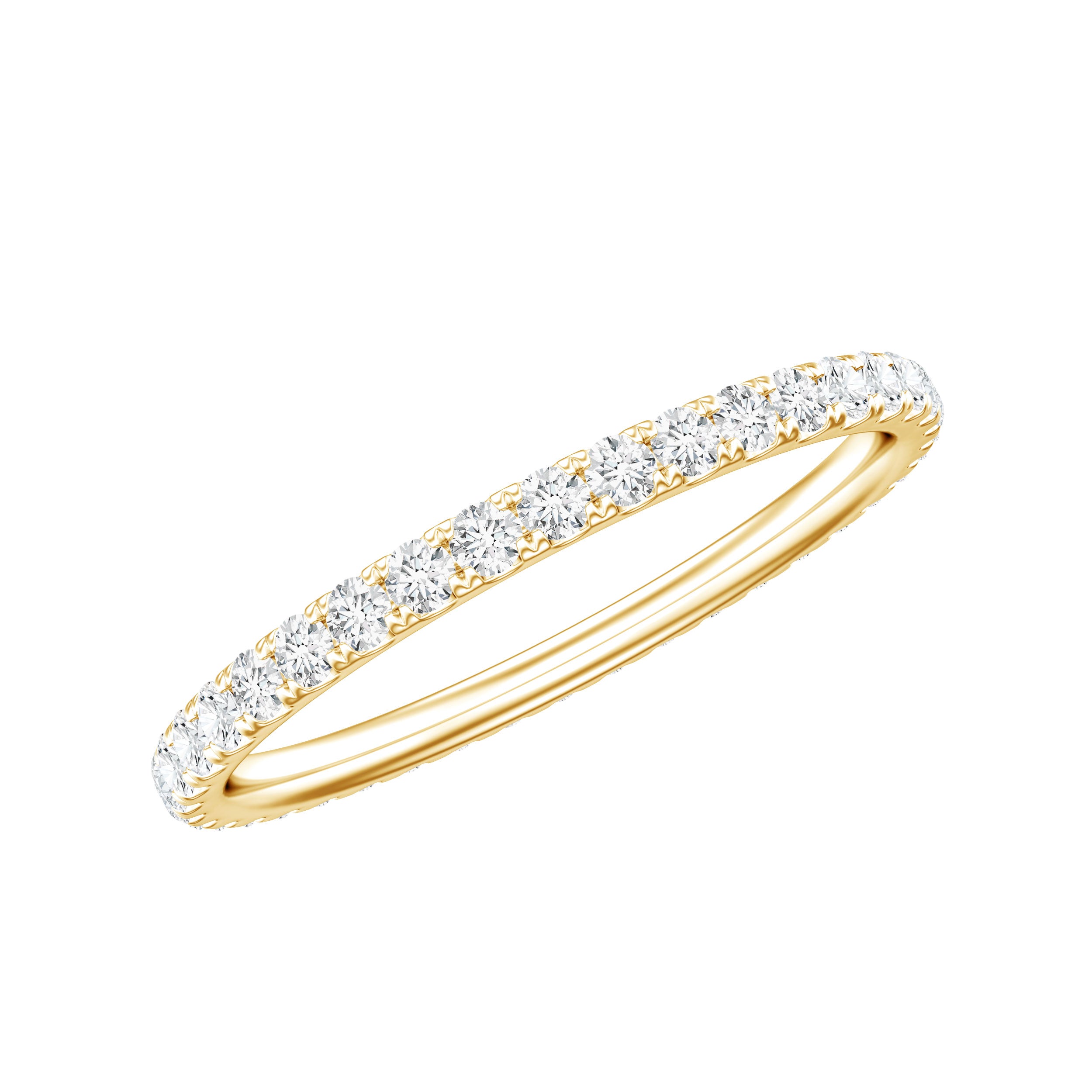 Rosec Jewels-Round Cut Lab Grown Diamond Stackable Eternity Ring