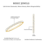 Round Cut Lab Grown Diamond Stackable Eternity Ring Lab - ( EF-VS ) - Rosec Jewels