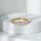 Round Cut Lab Grown Diamond Stackable Eternity Ring Lab - ( EF-VS ) - Rosec Jewels