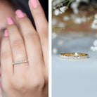 Round Cut Lab Grown Diamond Stackable Eternity Ring Lab - ( EF-VS ) - Rosec Jewels