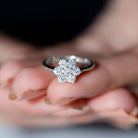 Rosec Jewels-Flower Cluster Lab Grown Diamond Engagement Ring