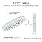 Rosec Jewels-Certified Lab Created Diamond Princess Cut Wedding Band