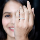 Rosec Jewels-Certified Lab Created Diamond Princess Cut Wedding Band