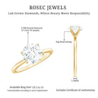 Rosec Jewels-2 Carat Lab Created Diamond Solitaire Engagement Ring With 6 Prongs