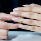 Rosec Jewels-Pear Cut Lab Grown Diamond Bypass Promise Ring