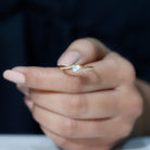 Rosec Jewels-Pear Cut Lab Grown Diamond Bypass Promise Ring