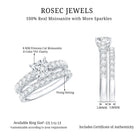 IGI Certified 1 Carat Lab Grown Diamond Princess Cut Engagement Ring with Band Lab - ( EF-VS ) - Rosec Jewels