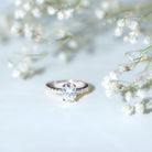 1.2 Carat Oval Shaped Lab Grown Diamond Engagement Ring with IGI Certificate Lab - ( E-VS1 ) - Rosec Jewels
