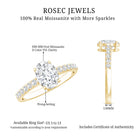 1.2 Carat Oval Shaped Lab Grown Diamond Engagement Ring with IGI Certificate Lab - ( E-VS1 ) - Rosec Jewels