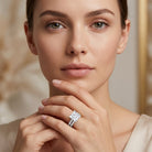 IGI Certified Huge 5 Carat Lab Grown Diamond Engagement Wedding Ring Set Lab - ( E-VS1 ) - Rosec Jewels