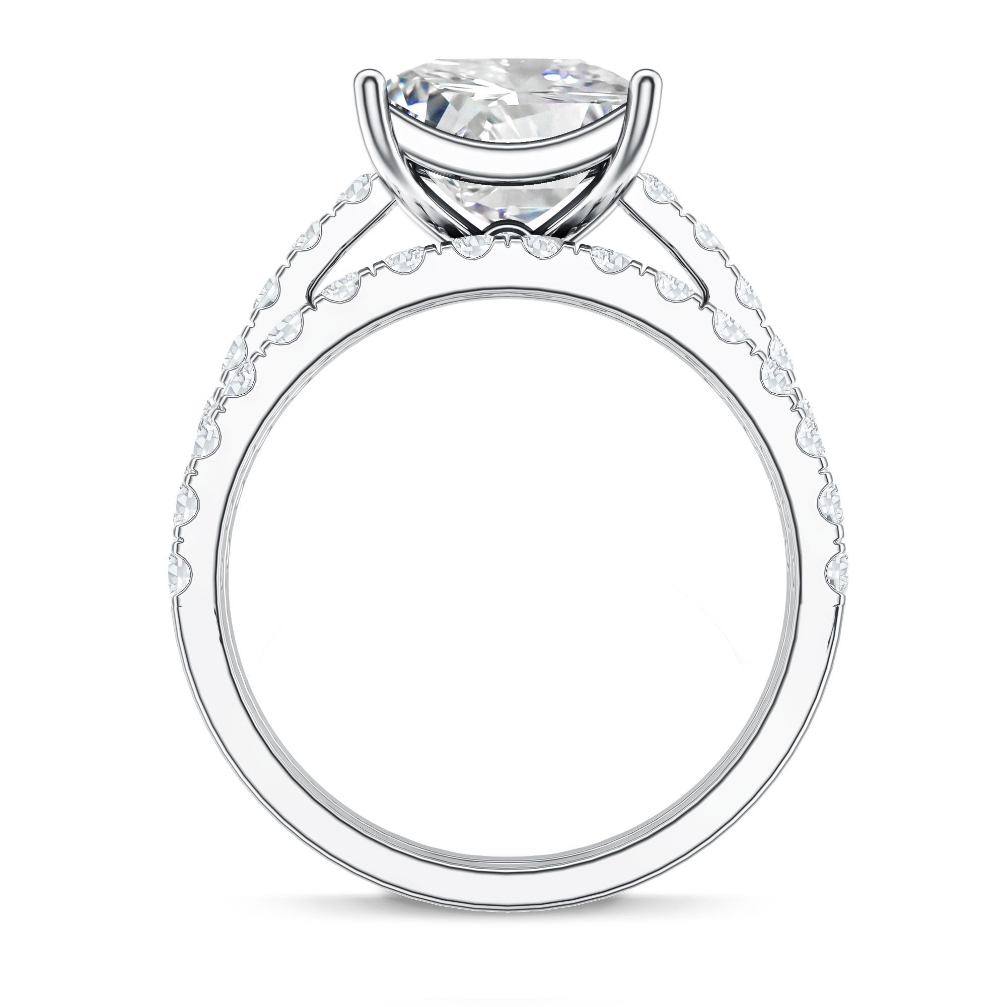 IGI Certified Huge 5 Carat Lab Grown Diamond Engagement Wedding Ring Set Lab - ( E-VS1 ) - Rosec Jewels