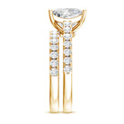 IGI Certified Huge 5 Carat Lab Grown Diamond Engagement Wedding Ring Set Lab - ( E-VS1 ) - Rosec Jewels