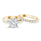 IGI Certified Huge 5 Carat Lab Grown Diamond Engagement Wedding Ring Set Lab - ( E-VS1 ) - Rosec Jewels