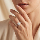 Lab Grown 2 Carat Diamond Oval Engagement Ring with IGI Certificate Lab - ( EF-VS ) - Rosec Jewels
