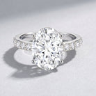 IGI Certified 3 Carat Lab Grown Oval Diamond Engagement Ring for Women Lab - ( EF-VS ) - Rosec Jewels