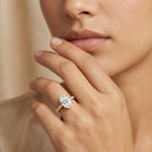 IGI Certified 3 Carat Lab Grown Oval Diamond Engagement Ring for Women Lab - ( EF-VS ) - Rosec Jewels