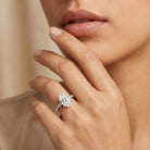 IGI Certified 3 Carat Lab Grown Oval Diamond Engagement Ring for Women Lab - ( EF-VS ) - Rosec Jewels