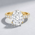 IGI Certified 3 Carat Lab Grown Oval Diamond Engagement Ring for Women Lab - ( EF-VS ) - Rosec Jewels