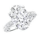 5 Carat Big Lab Grown Diamond Oval Engagement Ring with IGI Certificate Lab - ( E-VS1 ) - Rosec Jewels
