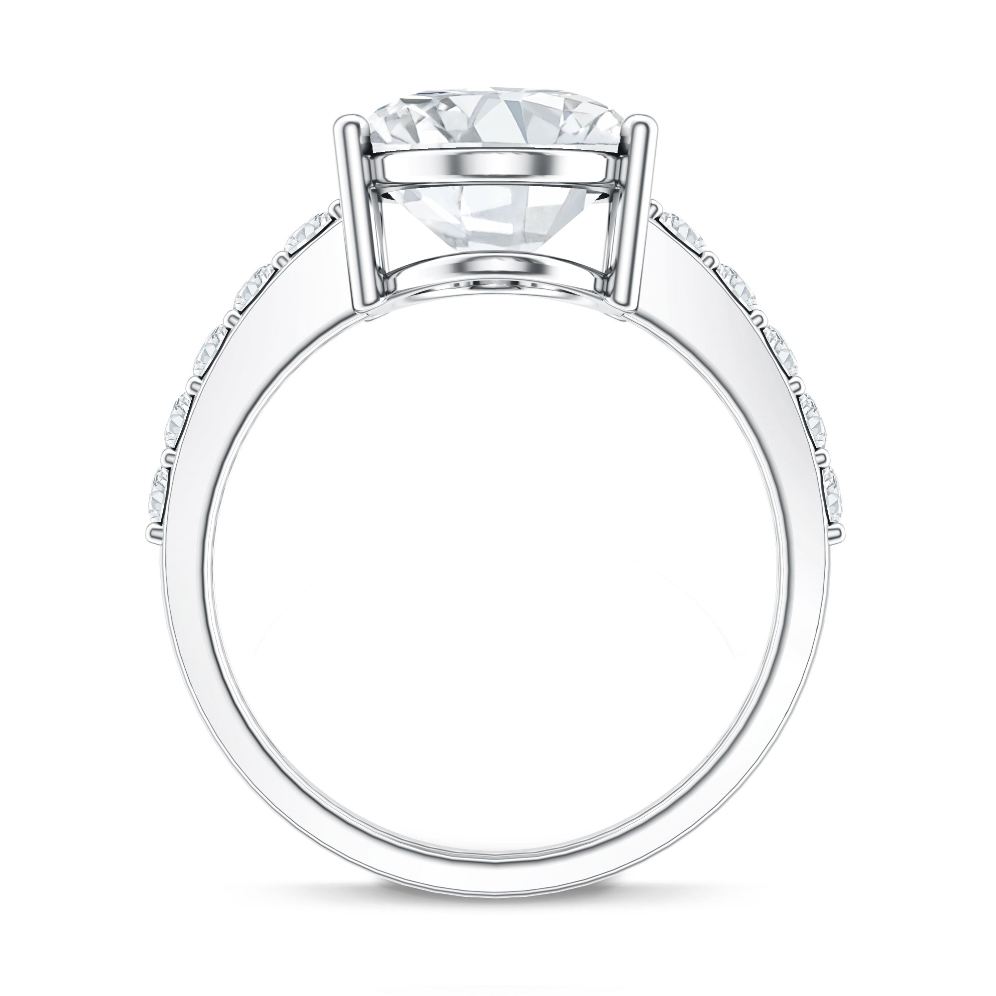 5 Carat Big Lab Grown Diamond Oval Engagement Ring with IGI Certificate Lab - ( E-VS1 ) - Rosec Jewels