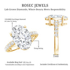 5 Carat Big Lab Grown Diamond Oval Engagement Ring with IGI Certificate Lab - ( E-VS1 ) - Rosec Jewels