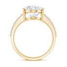 5 Carat Big Lab Grown Diamond Oval Engagement Ring with IGI Certificate Lab - ( E-VS1 ) - Rosec Jewels