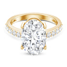 5 Carat Big Lab Grown Diamond Oval Engagement Ring with IGI Certificate Lab - ( E-VS1 ) - Rosec Jewels
