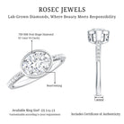 IGI Certified Lab Diamond Engagement Ring with 2 Carat Oval Lab - ( E-VS1 ) - Rosec Jewels