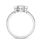 IGI Certified Lab Diamond Engagement Ring with 2 Carat Oval Lab - ( E-VS1 ) - Rosec Jewels