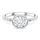 IGI Certified Lab Diamond Engagement Ring with 2 Carat Oval Lab - ( E-VS1 ) - Rosec Jewels