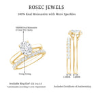 IGI Certified Lab Grown Diamond Oval Engagement Ring with Wedding Band Lab - ( E-VS1 ) - Rosec Jewels
