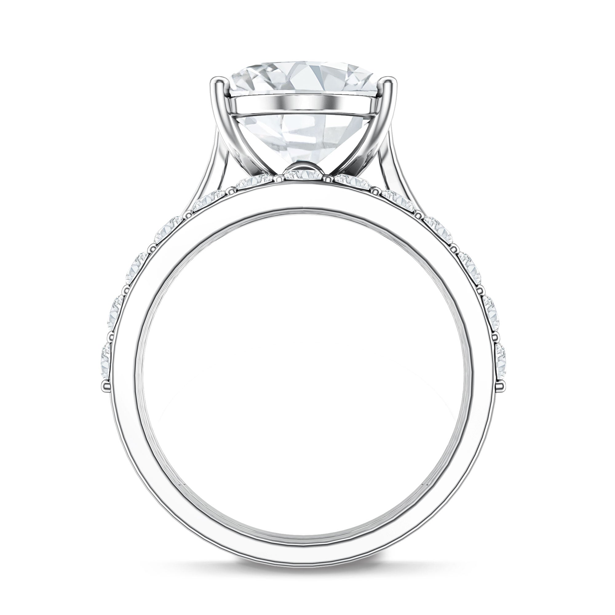 Rosec Jewels-IGI Certified 4 Carat Lab Grown Diamond Oval Wedding Ring Set for Women