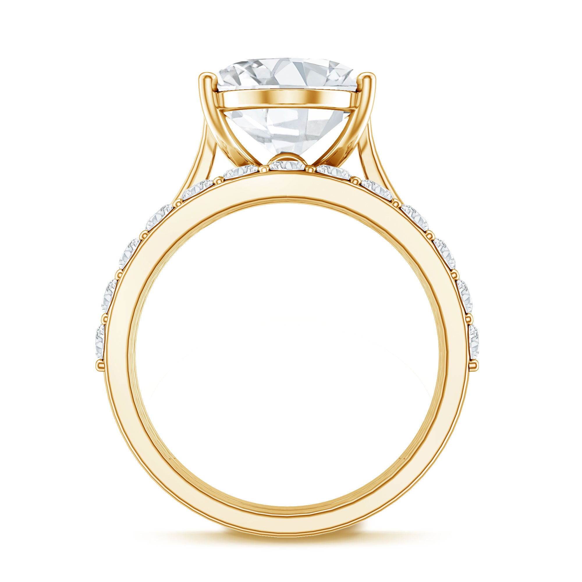Rosec Jewels-IGI Certified 4 Carat Lab Grown Diamond Oval Wedding Ring Set for Women