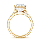 Rosec Jewels-IGI Certified 5 Carat Huge Lab Grown Diamond Oval Engagement Ring with Wedding Band