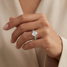 1 Carat Oval Lab Grown Diamond Ethically Sourced Engagement Ring for Women Lab - ( EF-VS ) - Rosec Jewels
